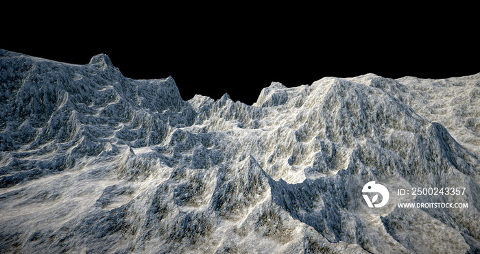 小行星-月球类系外行星的极其详细和逼真的高分辨率3D插图