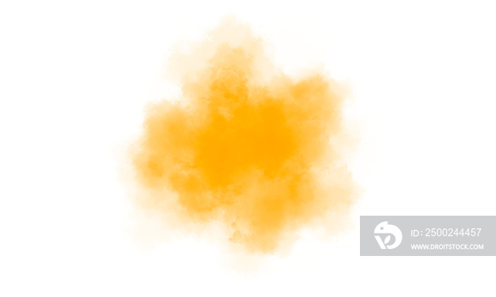 Abstract yellow watercolor blot background
