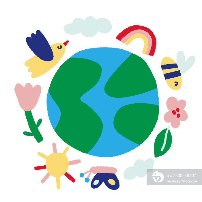 Environmental Earth Hour illustration