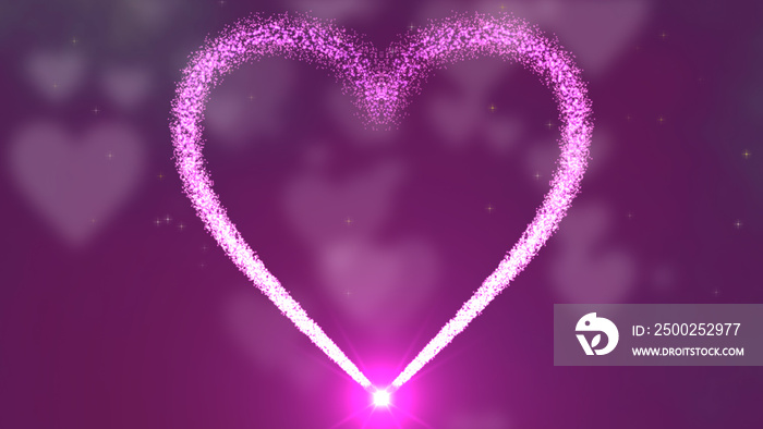 A mysterious light strip that draws a heart shape