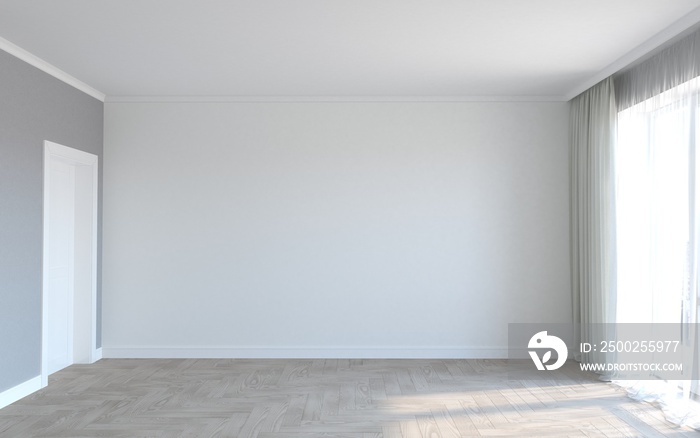 empty room, interior visualization, 3D illustration