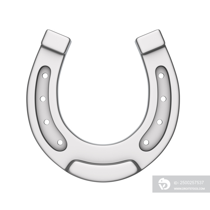 Antique Iron Rusty Horseshoe. 3d Rendering