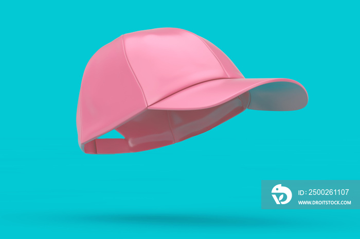 粉色时尚棒球帽Duotone.3d渲染图