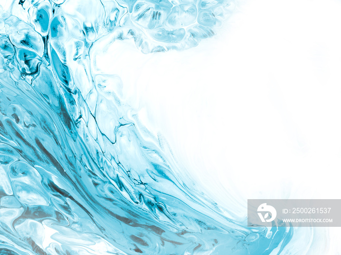 Blue creative abstract hand painted background, brush texture