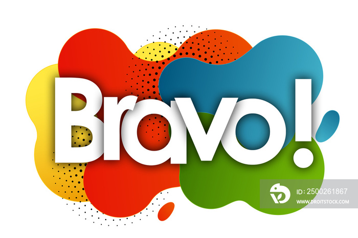 bravo in color bubble background