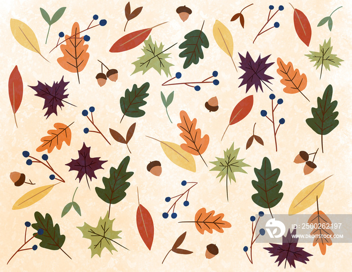 autumn leaves illustration background