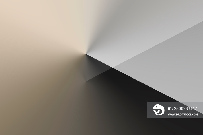 Illustrated background, triangle texture, video play button. Color gold and silver.