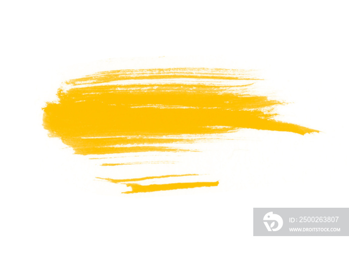 Illustration of a yellow background. Yellow paint brush