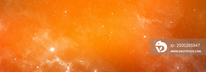 Orange Gradient Colors Nebula Cosmic Clouds Galaxy Stars Astrology Background Texture Banners in 8k 