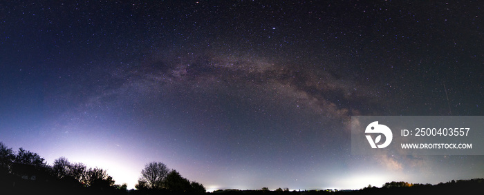 银河系核心的星空全景图