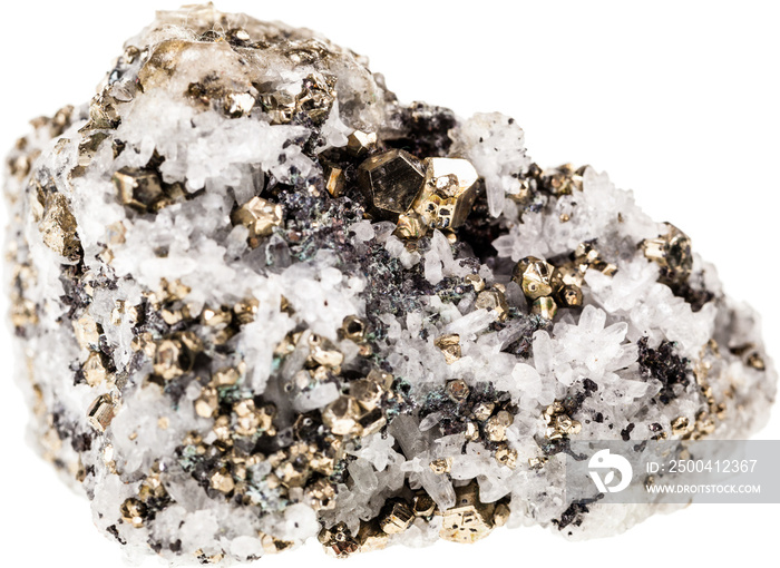 Pyrite in quartz