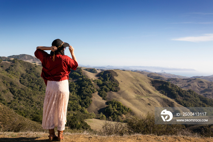 Woman looking at view