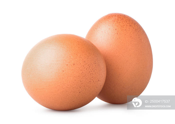 Two brown eggs