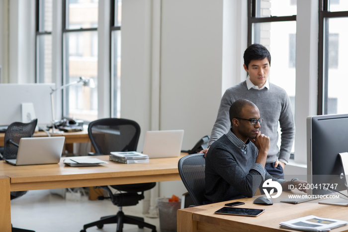 Business men working in office