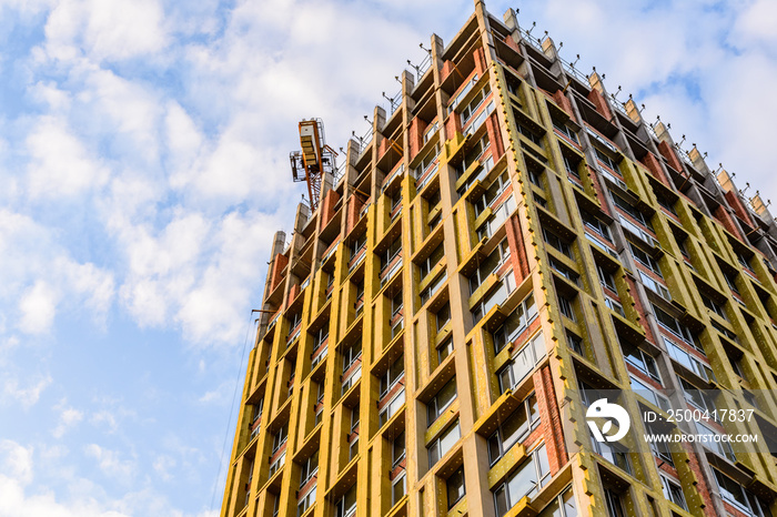 Insulation of the new residential building with basalt wool