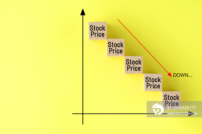 株価の下落イメージ