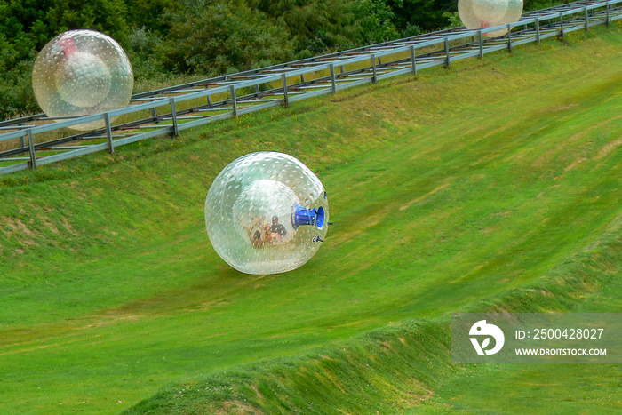 Zorb is a fun and adventurous tourist attraction. Zorbing consists of rolling downhill in a big plas