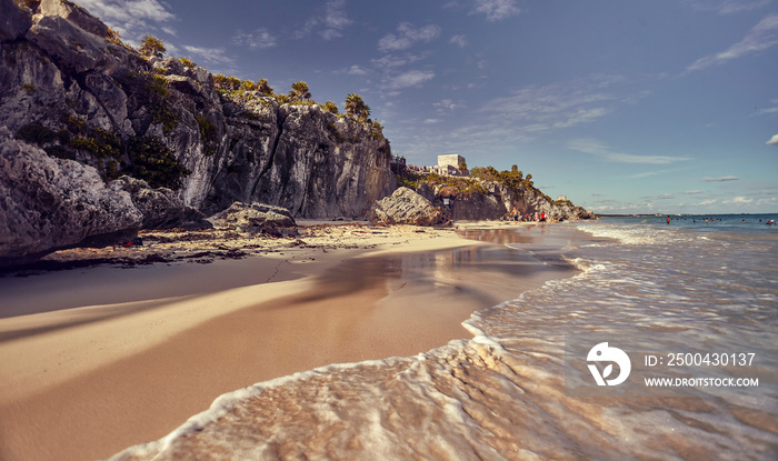 Natural beach of Tulum, Mexico