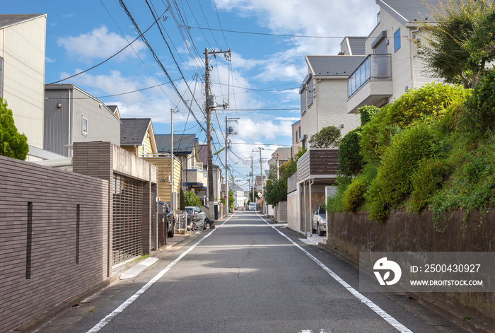 住宅街の街並み（東京都世田谷区奥沢1丁目）