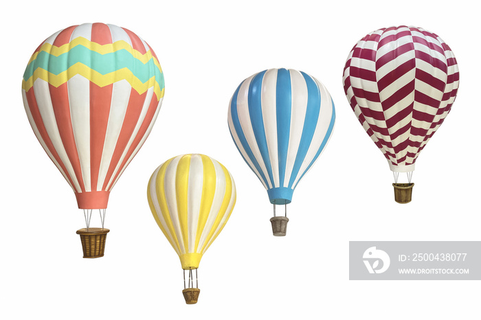 Colorful of balloons isolated on white background.