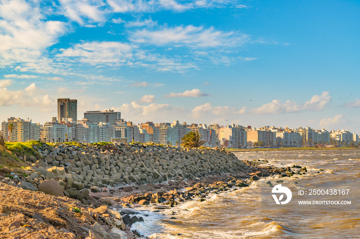 Landscape Coastal Scene at Montevideo City, Uruguay