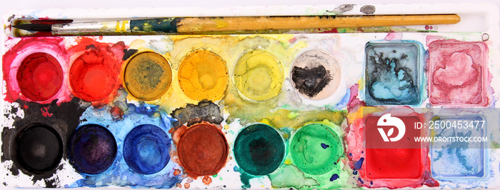 Watercolor palette.