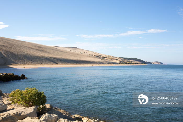 Beautiful landscape seaside coast of dune du pyla ou pilat a Arcachon France