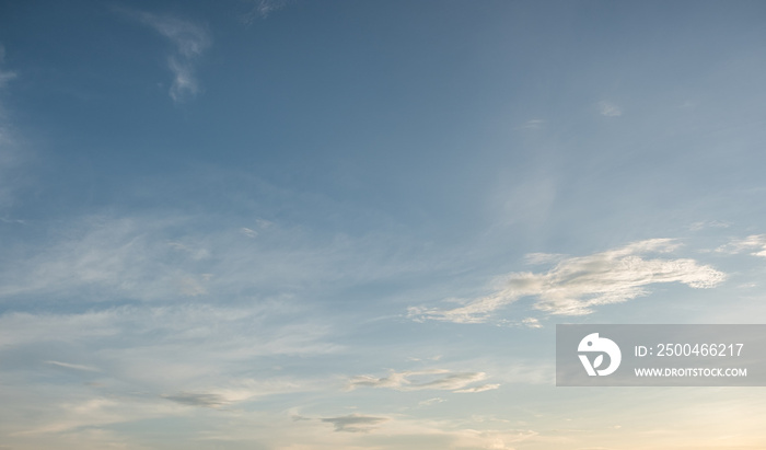 Many small clouds in blue sky.Summer cloudy.White clouds floating in the sky.