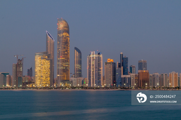 Skyline of Abu Dhabi, United Arab Emirates