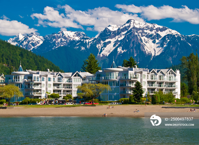 Lakeview condo over gorgeous mountain in Harrison Hot Springs, British Columbia, Canada.