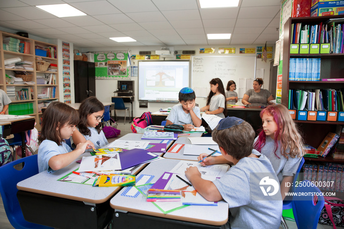 Children in a classroom