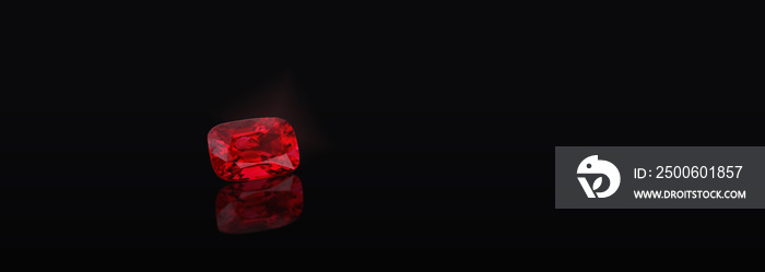 Beautiful red ruby Rare white background