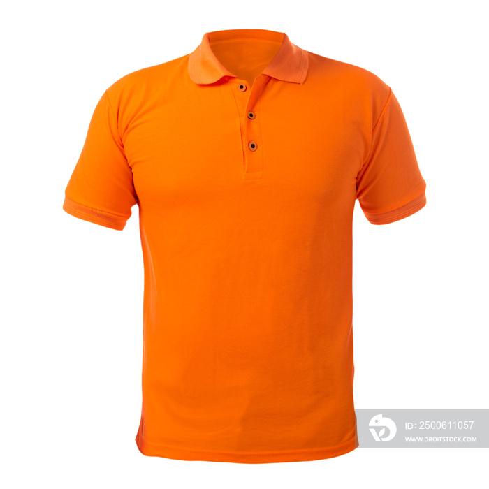 橙色衣领衬衫设计模板
