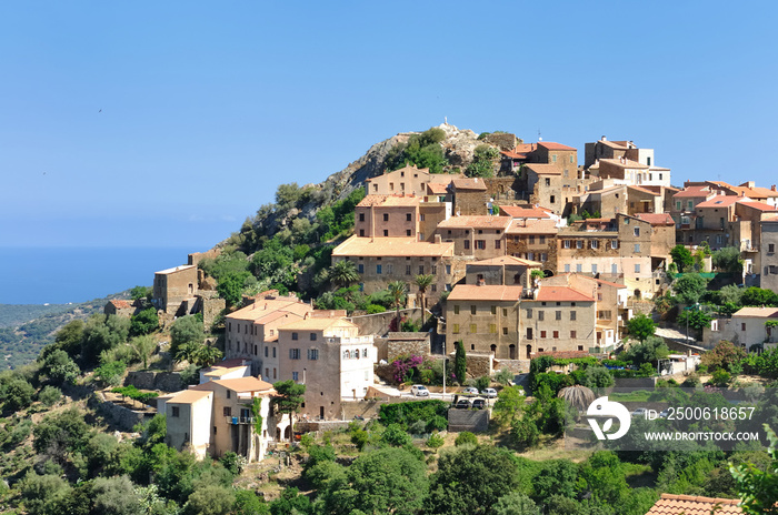 village perchée en montagne - Balagne-Corse