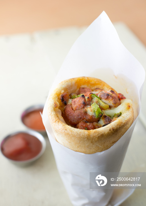 Pepperoni Pizza Cone