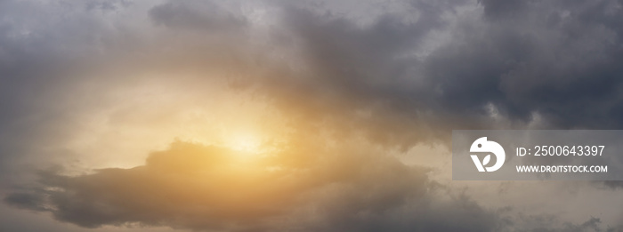 Beautiful blue sky with clouds sunset background