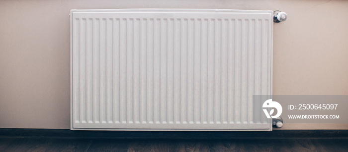 modern radiator on the wall