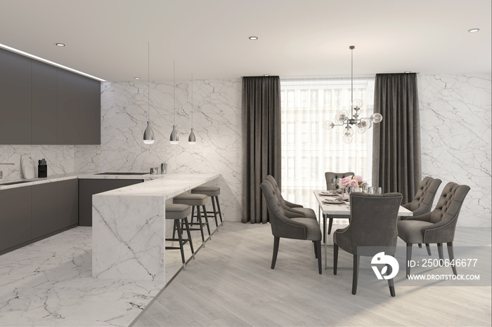 3d,apartment,architecture,background,bar chair,bar counter,chair,clean,construction,contemporary,dec