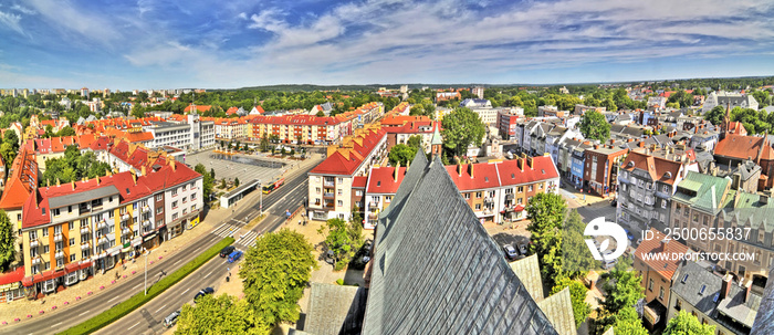 Widok centrum Koszalina