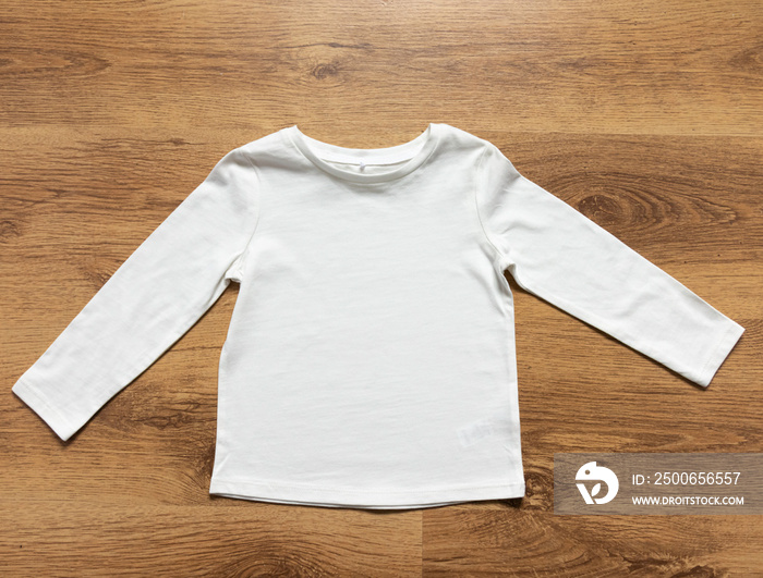 Blank white t shirt mock for - kids tshirt clothing mock-up