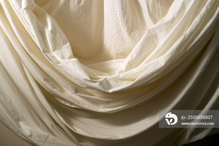 draped muslin background cloth