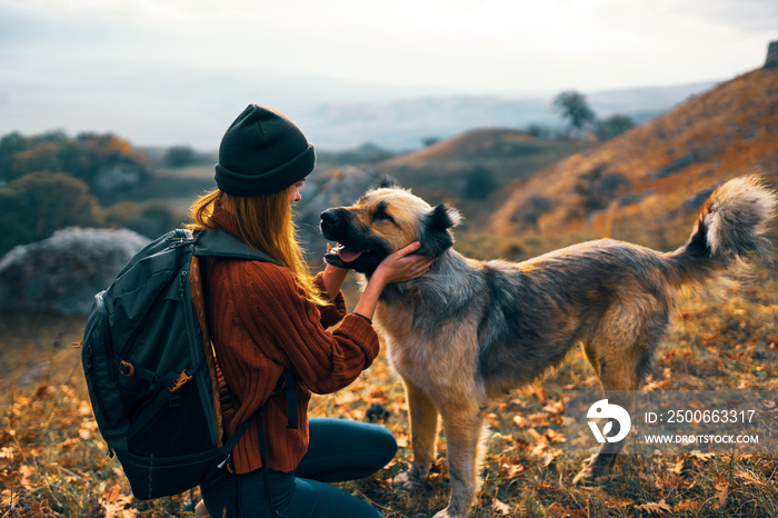 young woman with her dog