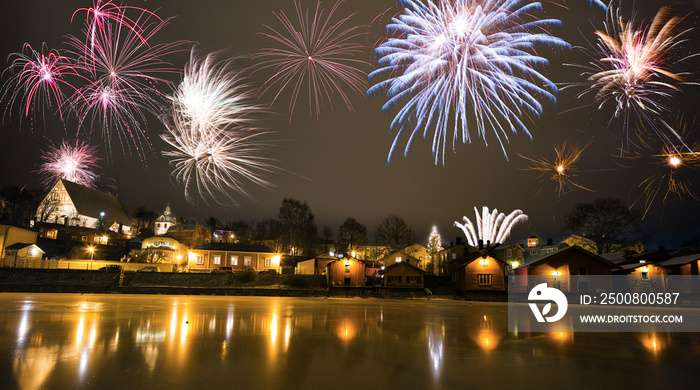 New years eve in old town of Porvoo