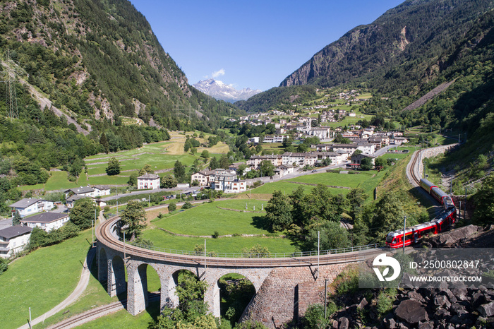 Viaduct of Brusio, Unesco Heritage in Val Poschiavo, Switzerland