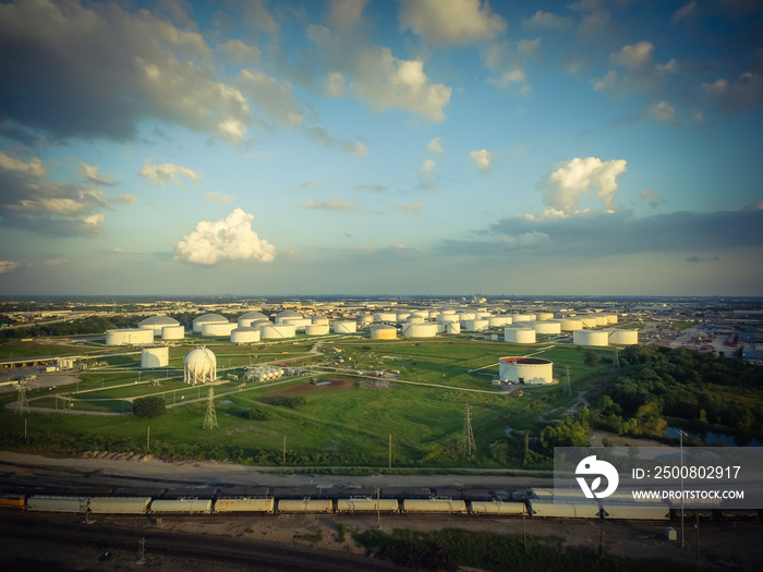 Aerial tank farm vintage