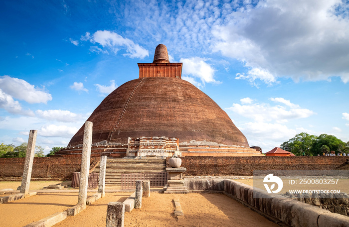 Jetavana Dagoba is one of the central landmarks in the sacred world heritage city of Anuradhapura,