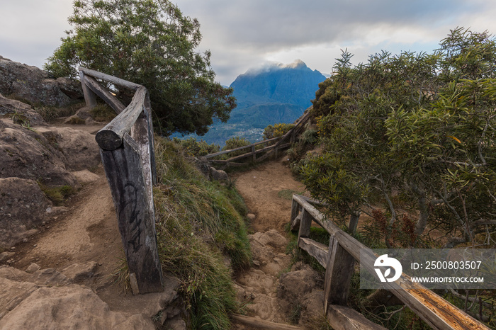 Cloudy day at Maido in Saint-Paul, Reunion Island