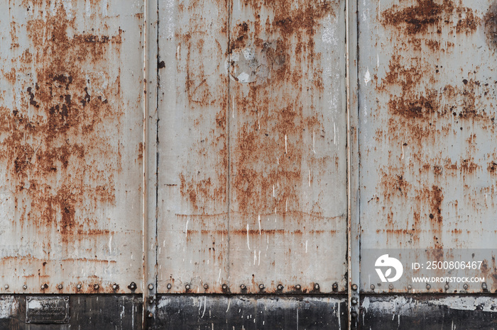 Abstract background steel sheet with rust,Train wall old and rusted