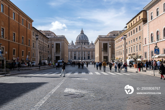 piazza san pietro, via della conciliazione, roma