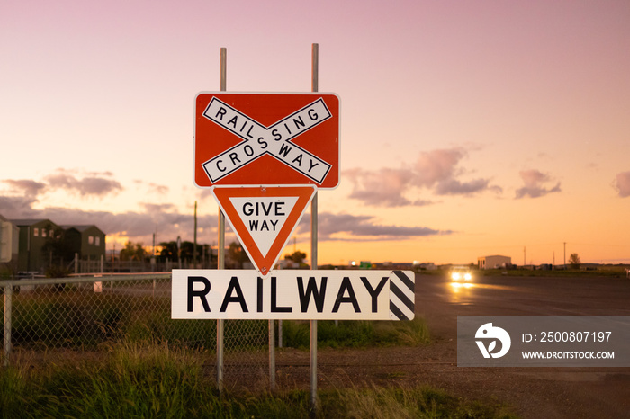 Bahnübergang in Australien